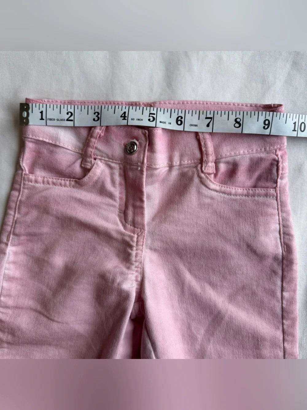 Pink Toddler Jeans and White Polka Dot Rose Tank Set